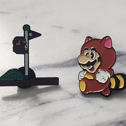 Mario squirrel and Mario enamel pens.