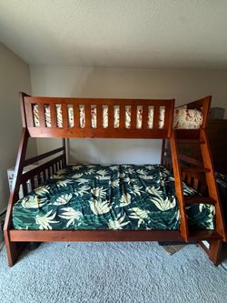 SOLID WOOD BUNKBED WITH LADDER ONLY