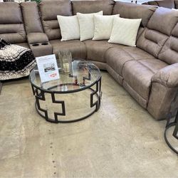 NEW🌲 $10 Down Payment Finance 🚥Ravenel 4 Piece Power Reclining Sectional 