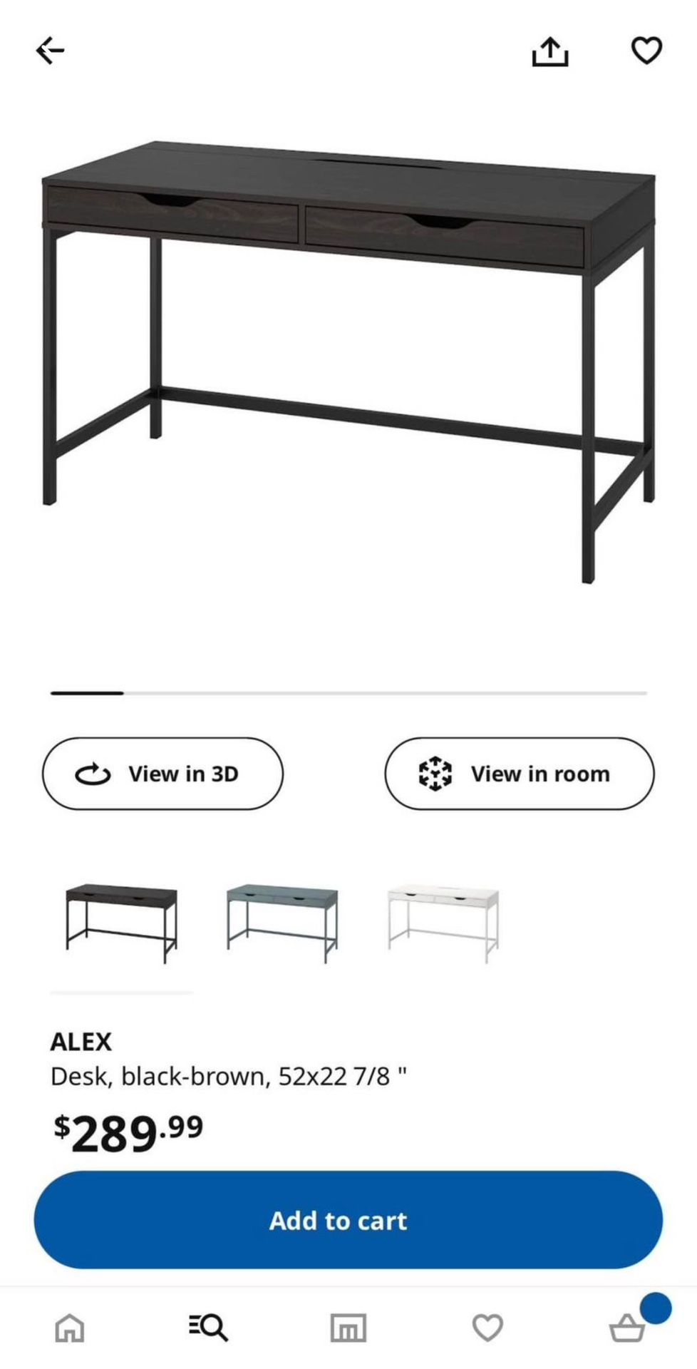 IKEA Alex desk / Vanity / Entry Table 