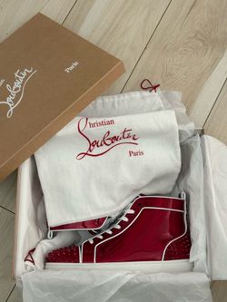 Christian Louboutin patent leather high trainers