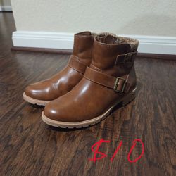 Girl's  Ankle Boots with Buckle Detail