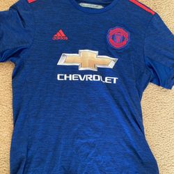 Manchester United jersey - Away blue  -size Medium 