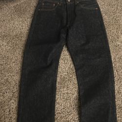 dark rigid blue 501s