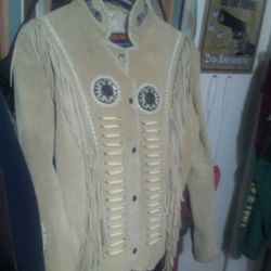 Vintage Fringe Leather Jacket