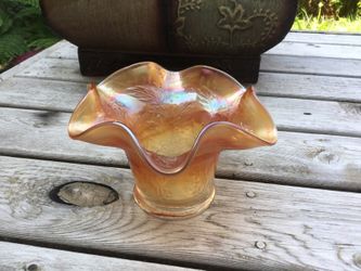 Orange carnival glass