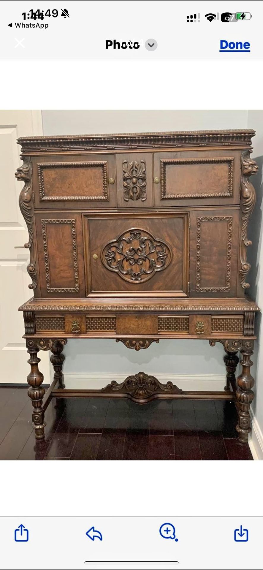 Antique Walnut Cabinet – Timeless Elegance & Craftsmanship