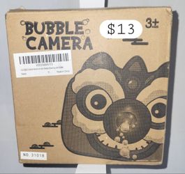 Bubble Blowing Camera Machine, Pink, New