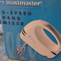 Toastmaster 5 Speed Hand Mixer White New