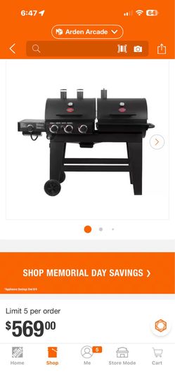 DOUBLE PLAY® GAS & CHARCOAL GRILL