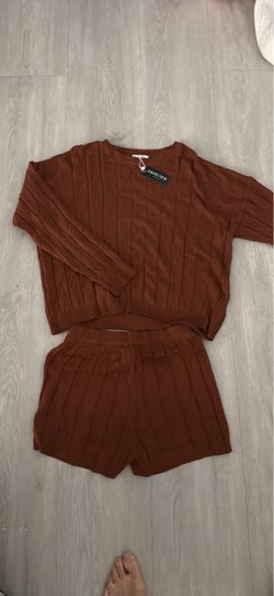 Ekouaer 2-Piece Knit Sweater and Shorts Set
