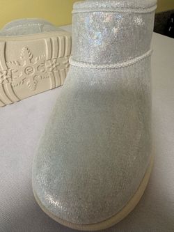 Silver Glitter Mini Boots
