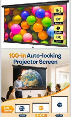100 inch projector screen
