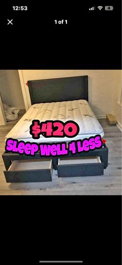 New queen bed