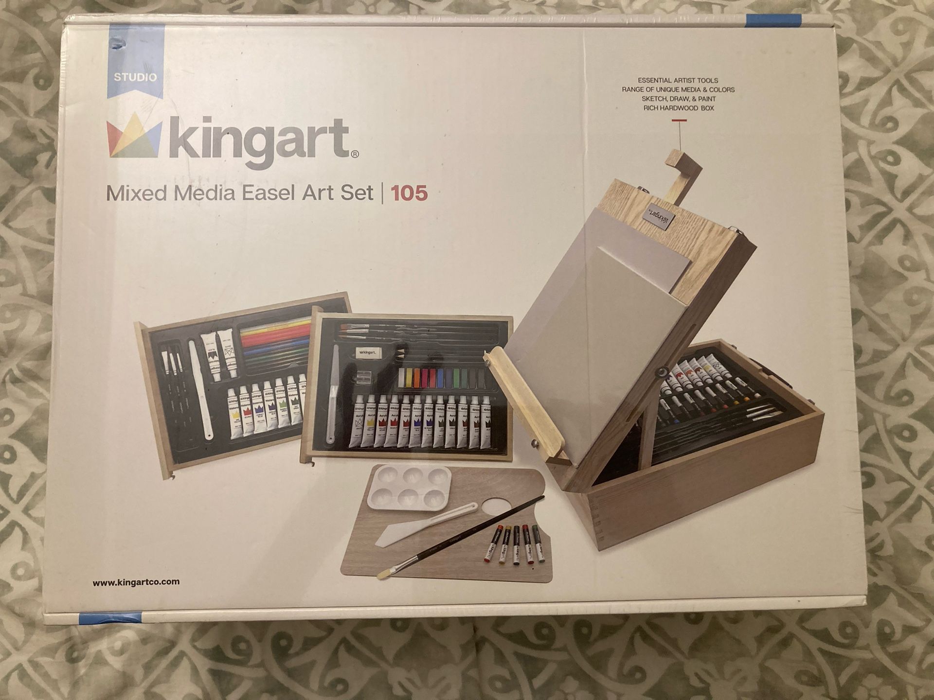 KINGART MIXED MEDIA EASEL ART SET 105