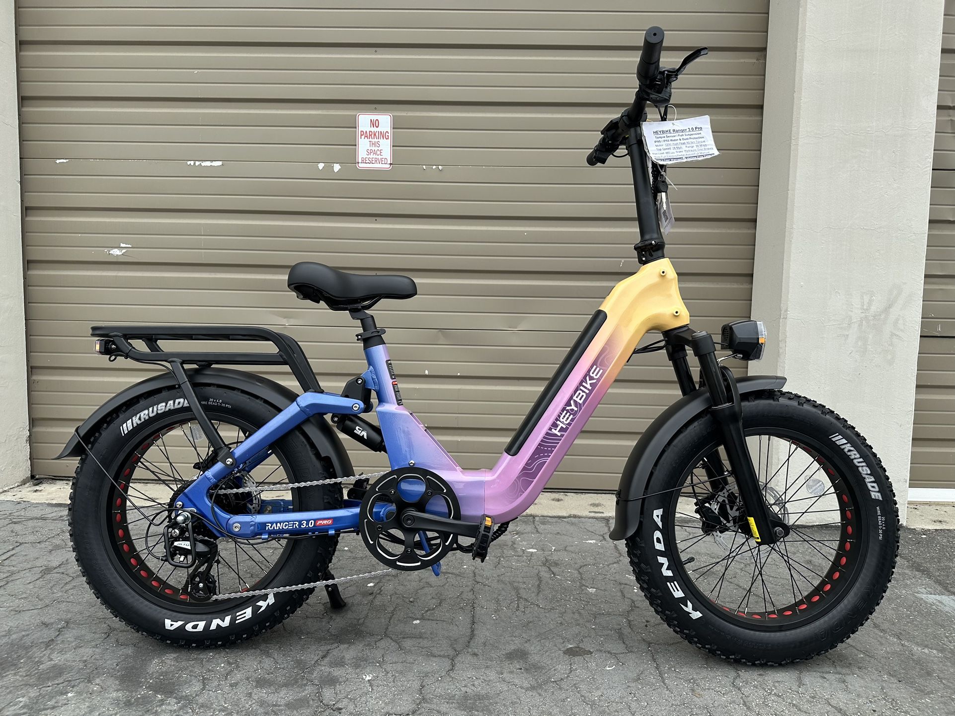 HEYBIKE Ranger 3.0 Pro Limited Edition Miami Sunset Dual Suspension Torque Sensor 1200 Watt Peak Electric Bike 