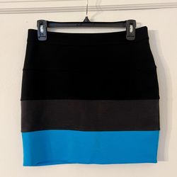 Candie’s Y2K Bandage Micro Mini Skirt Black and Blue 2010s size medium