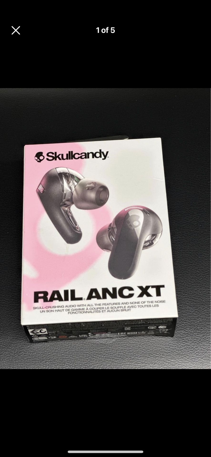 Skullcandy Rail ANC XT True Wireless Bluetooth Noise Cancelling Headphones