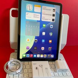 Apple IPad Air 5th Generation (10.9” Liquid Retina/ M1 chip / 2022 Model) 64GB with pen, keyboard case & Accessories (256gb $579) 