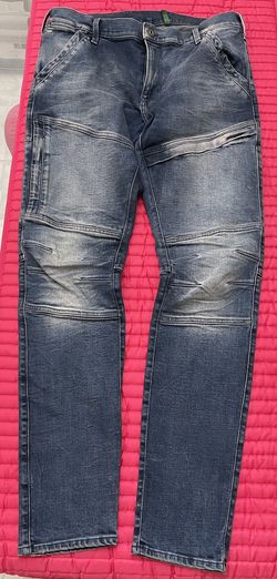 G-Star Raw 3-D Men's Blue Rackam  Skinny Jeans Size 36 X 34