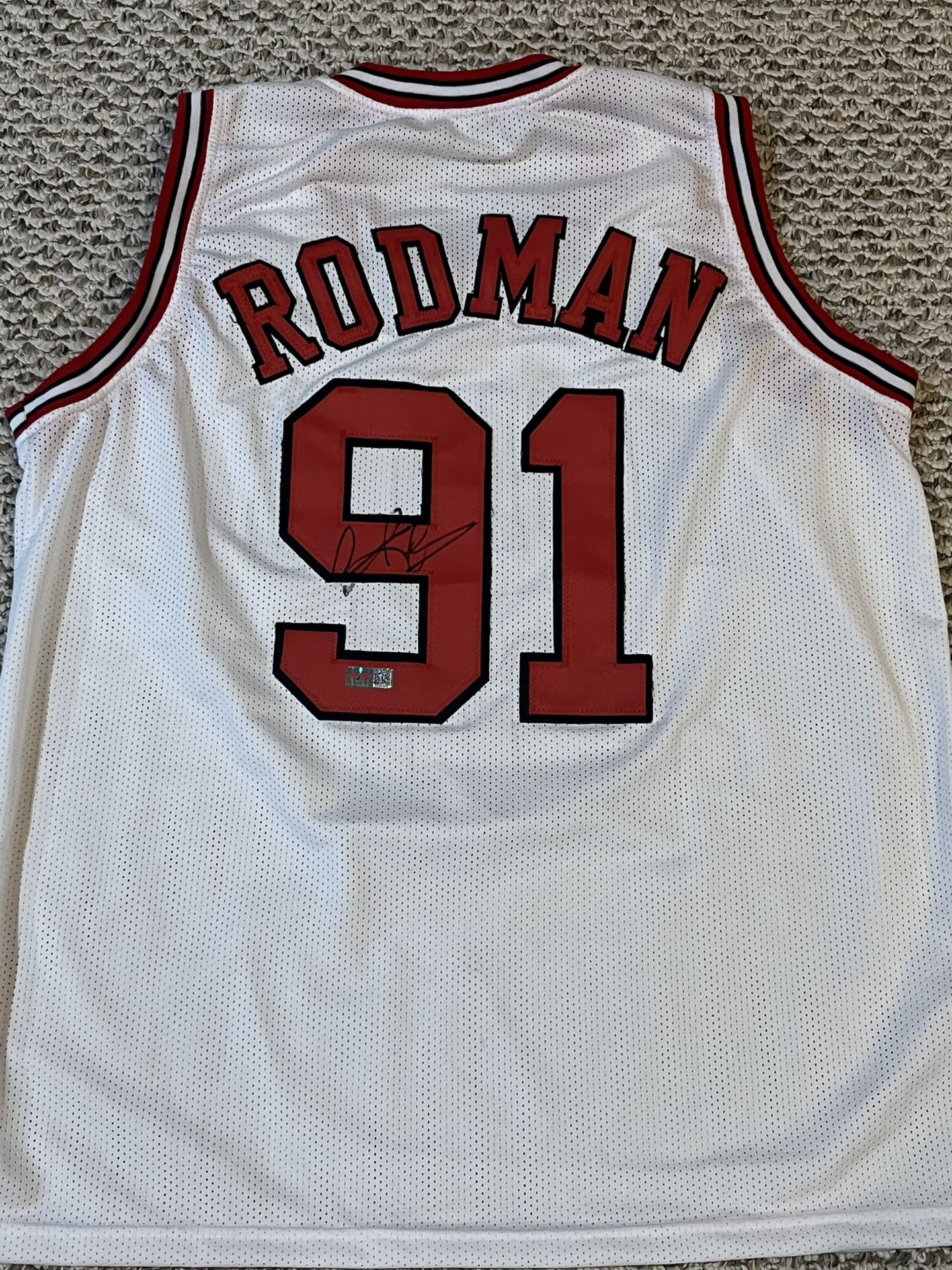 Dennis Rodman Signed Chicago Bulls Jersey Players Ink COA