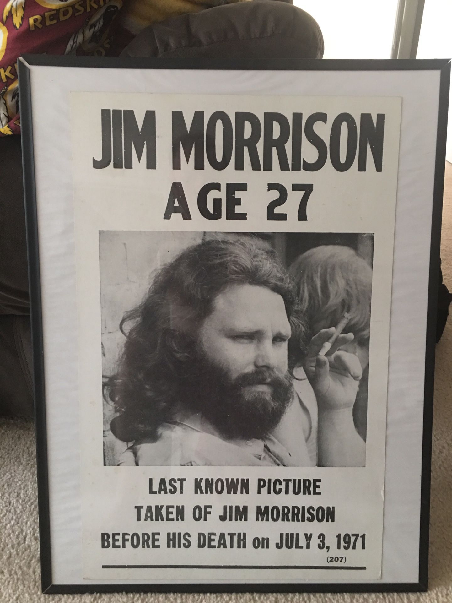 Jim Morrison Poster in frame