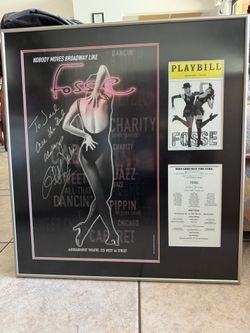 Framed Signed Original Poster And Plsybill For “Fosse”