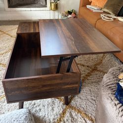 Lift Top Coffee Table Vintage Midcentury 