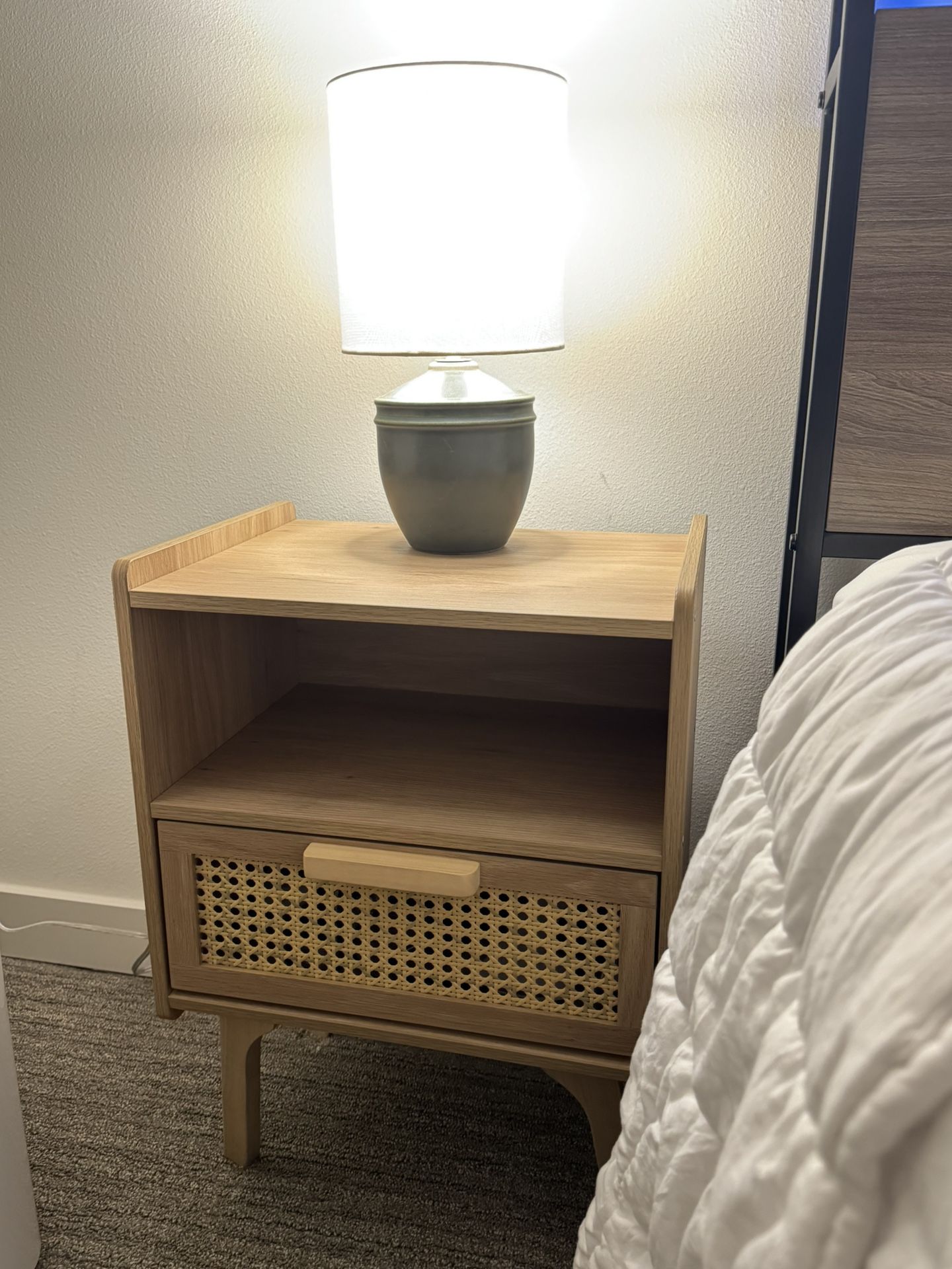 Wood Bedside Table
