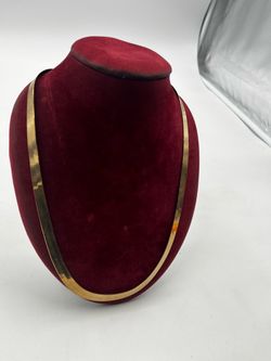 Gold Herringbone Chain Necklace