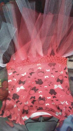 3-6 month handmade tulie onesie dress