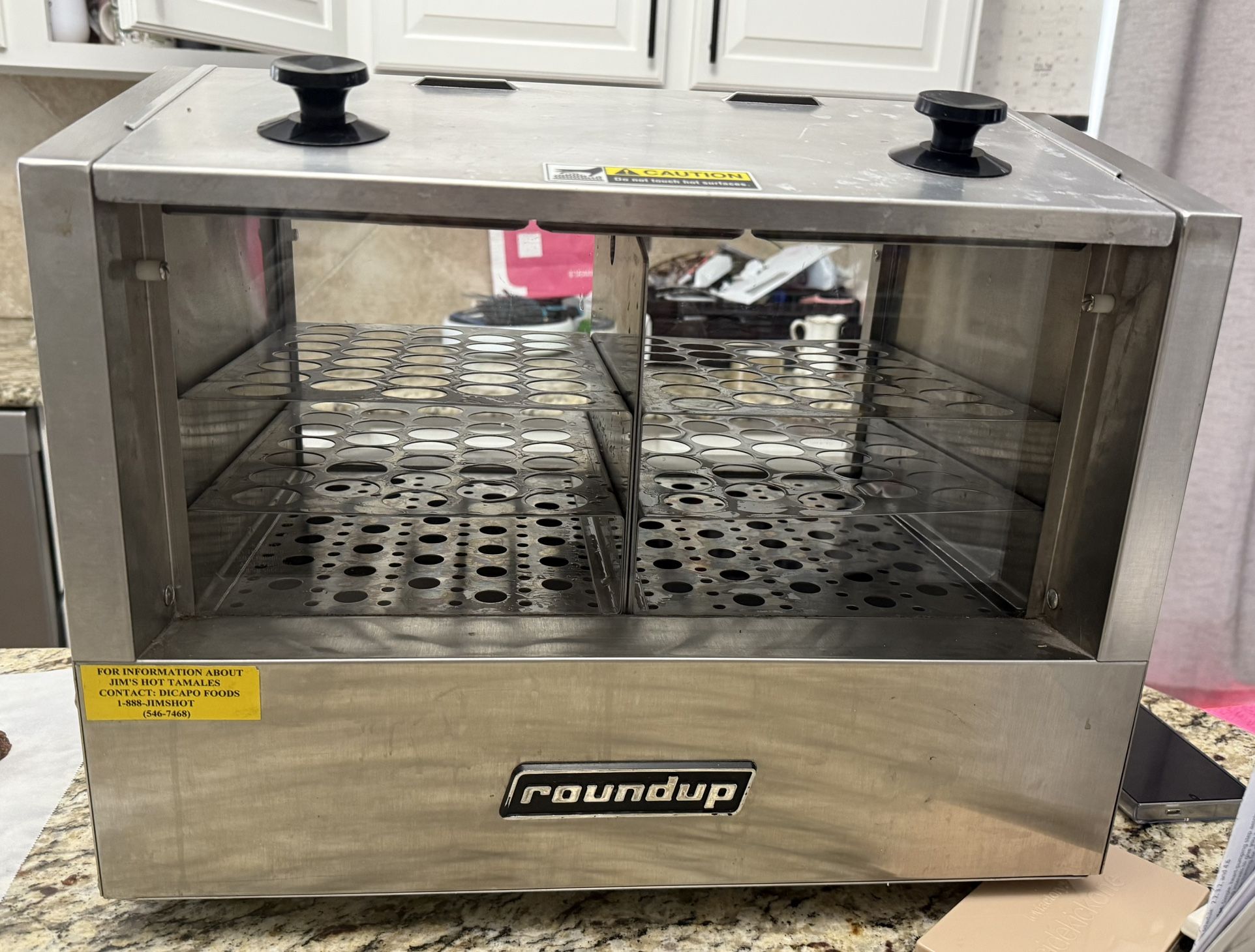 Roundup Commercial Electric Food Steamer -tamale/Hotdog hutch