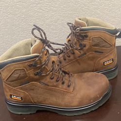 Ariat Mens Work Boots Composite Toe Water Proof Size 9 D
