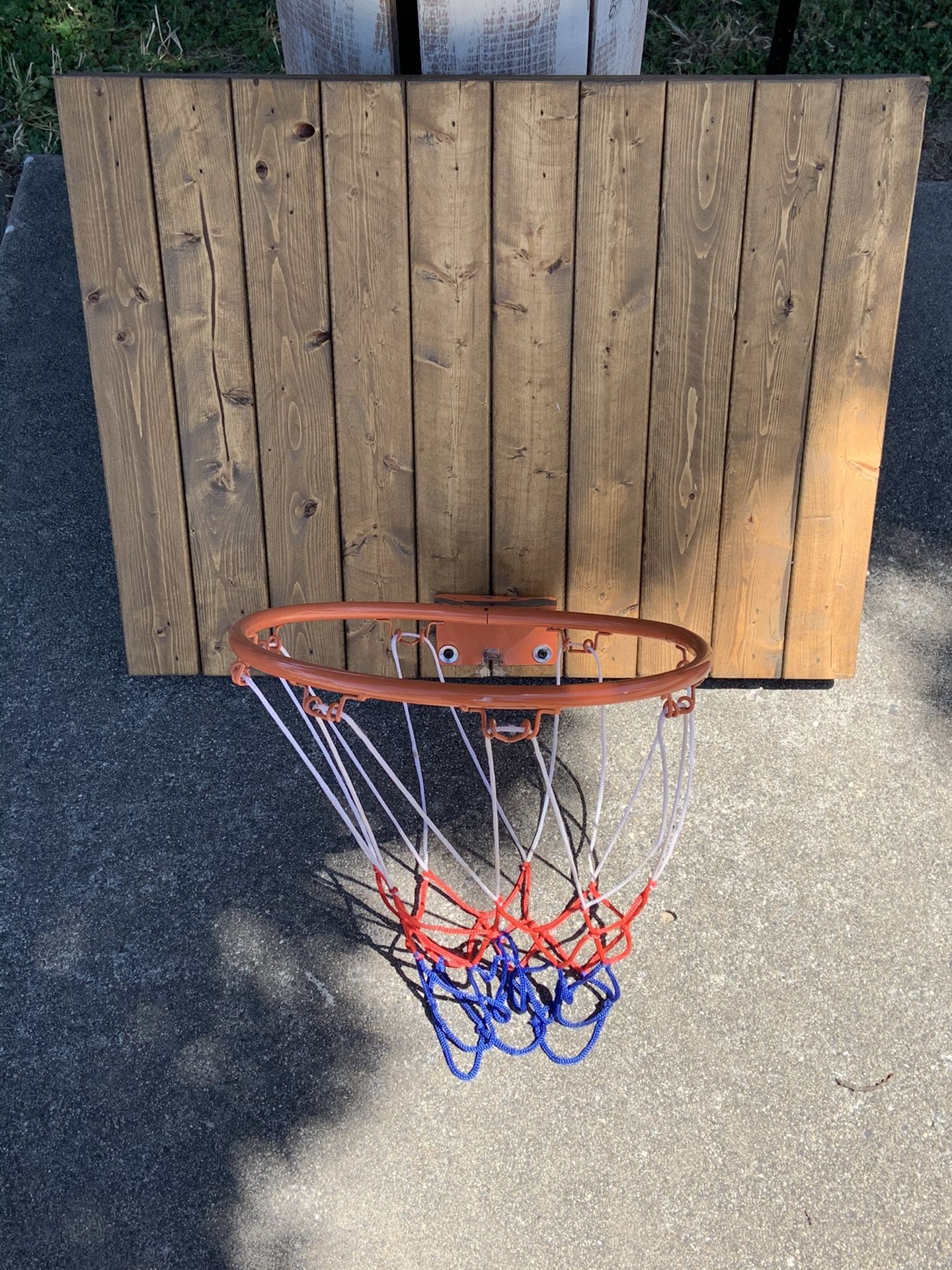 Custom made basketball hoop/backboard