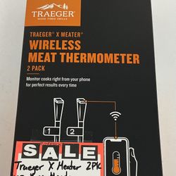 Traeger X Meater 2 Pk Wireless Meat Thermometer Brand New 