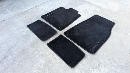 2020-2024 Porsche Taycan Black Carpet Floor Mats - Set of 4 Genuine OEM