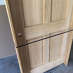 36x80 Wooden Door Right Swing  Complete With Frame 