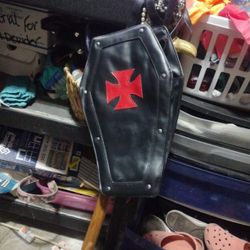 Iron Cross Black Coffin Purse