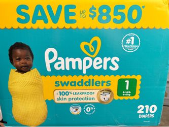 Pampers Size 1 swaddlers 210 count