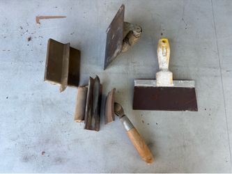5pc Masonry Concrete Finishing Trowel & Edger Tool Lot