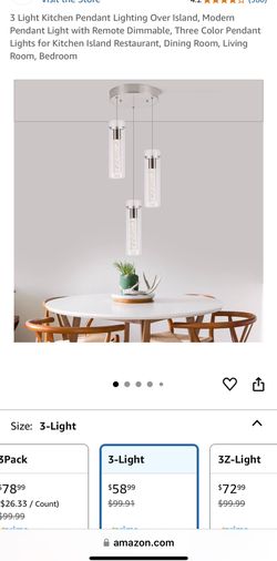 Brushed Nickel 3-light Modern Pendant Light (C-4)