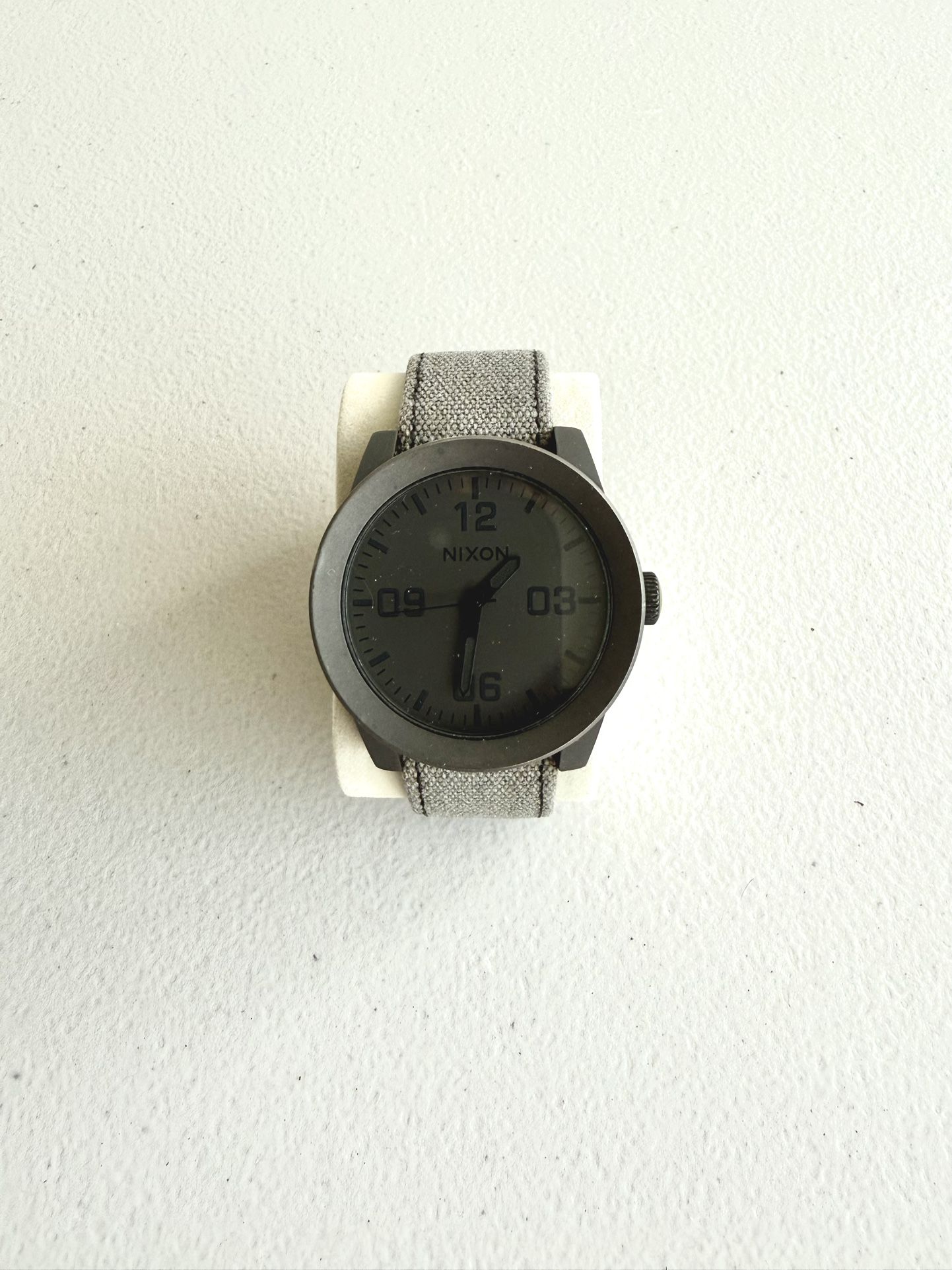 Nixon Corporal Watch – Gunmetal Grey w/ Grey Denim Band