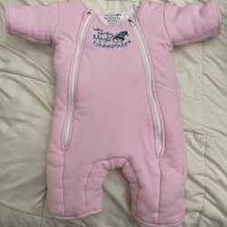 Magic Sleepsuit Baby Merlin's 100% Cotton Baby Transition Swaddle - Baby Sleep Suit - Pink - 3-6 Months