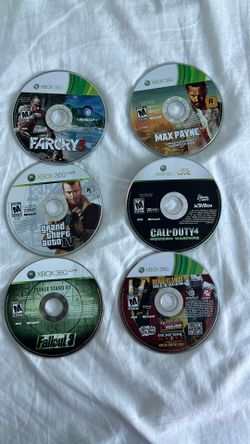 6 Xbox 360 Games, NO CASE