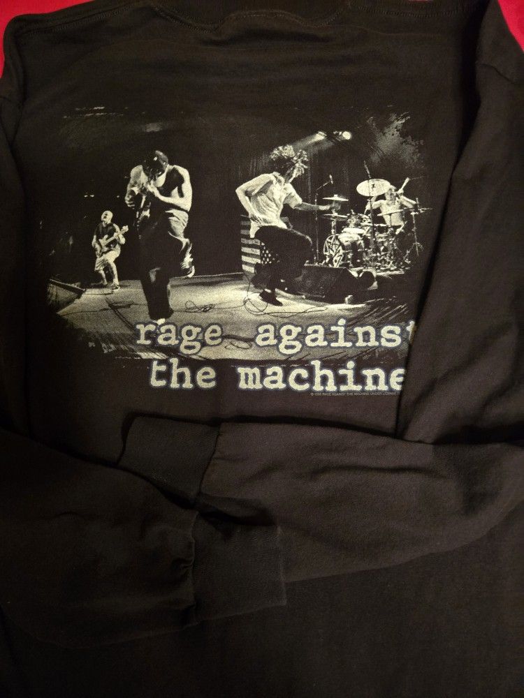Rage Against The Machine T Shirt Vintage 90s 1990s Live RATM Giant Tag Size XL