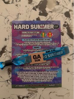 HARD SUMMER GA SUNDAY ( 2PASSES AVAILABLE )