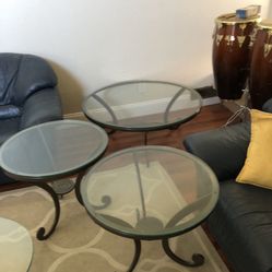 3 Glass Tables