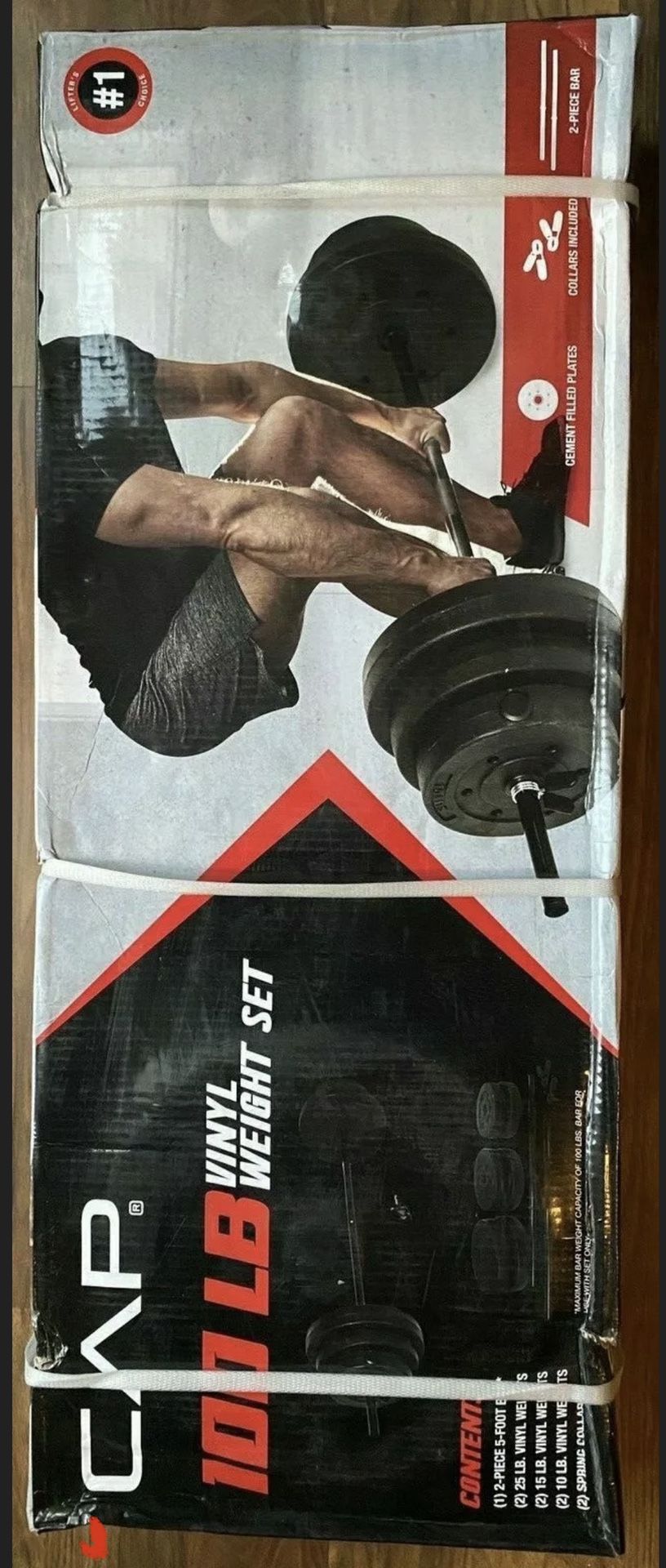 100 lb Vinyl Weight Set with Barbell