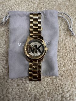Women’s Gold Tone Michael Kors Crystal Watch 