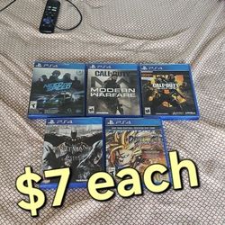 Ps4 Playstation 4 Games $7 Each 